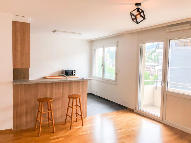 Joli appartement de 2,5 pièces situé proche du centre-ville et des commodités. (1)