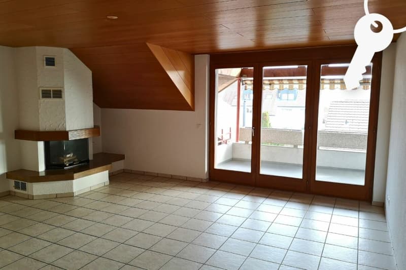 Wohnzimmer mit Cheminée