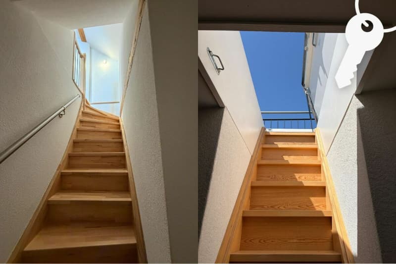 Wohnungsaufgang links / Terrassenaufgang rechts