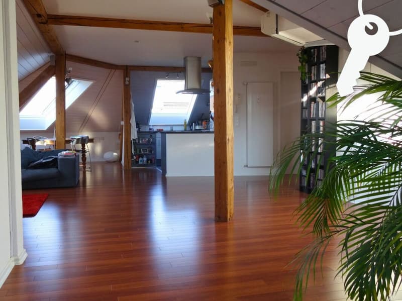 Blick vom Schlafzimmer in Richtung Wohnküche