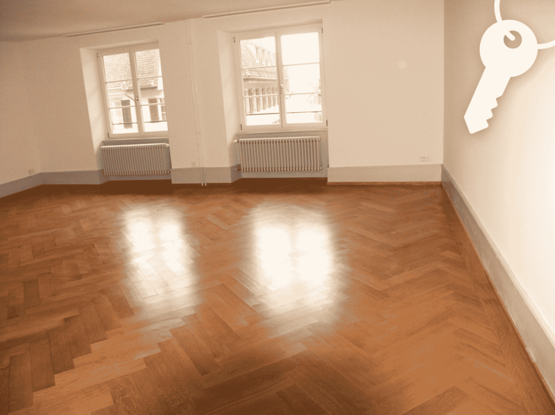 Wohnzimmer unmöbliert