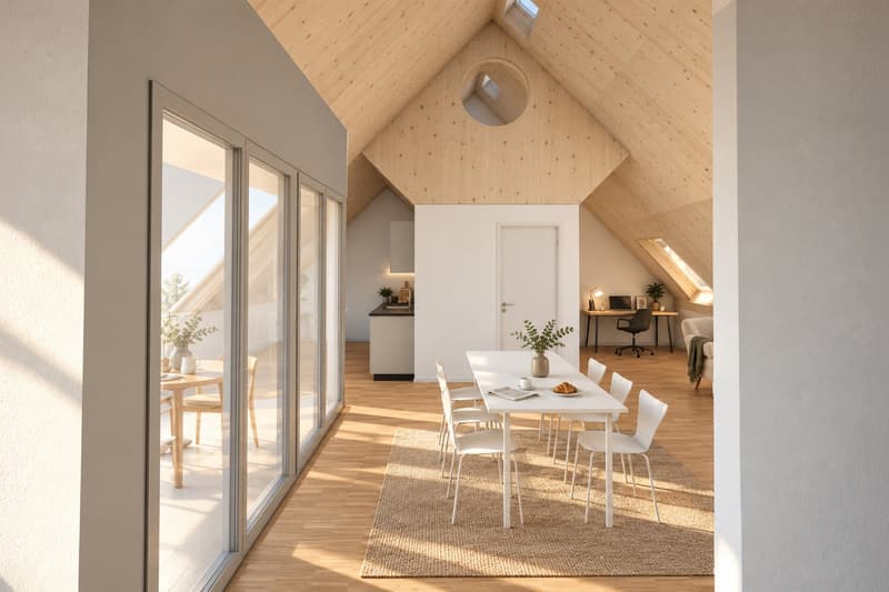 Charmante 1.5-Zimmer-Dachwohnung mit Terrasse in Zürich-Affoltern (2)