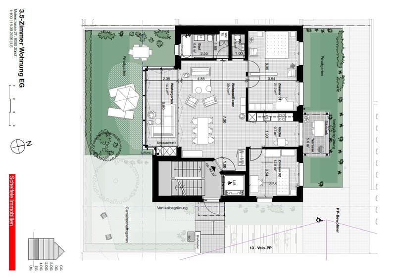 Charmante 3.5 bis 4.5-Zimmer-Wohnung mit Wintergarten und Balkon in Zürich-Oerlikon (4)