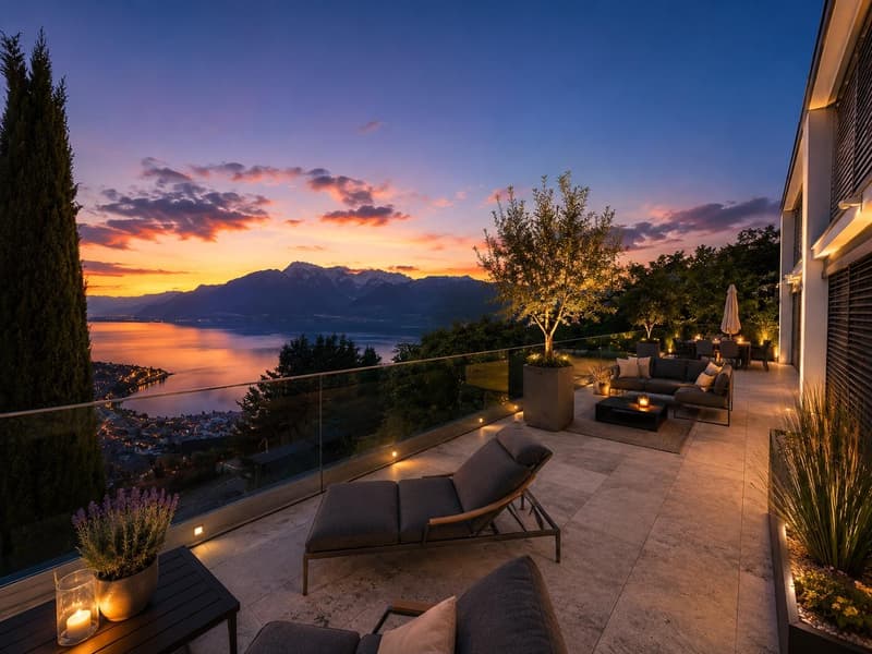 Villa lumineuse avec piscine | Vue panoramique | Chardonne (8)