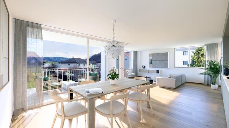 3,5 pièces neuf | Centre du village (3)