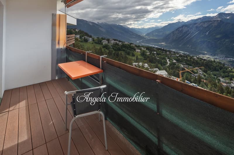 Möblierte 3.5-Zimmer-Wohnung mit atemberaubendem Bergpanorama in Crans-Montana (1)