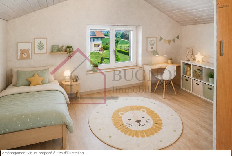 Etage / Chambre aménagée virtuellement