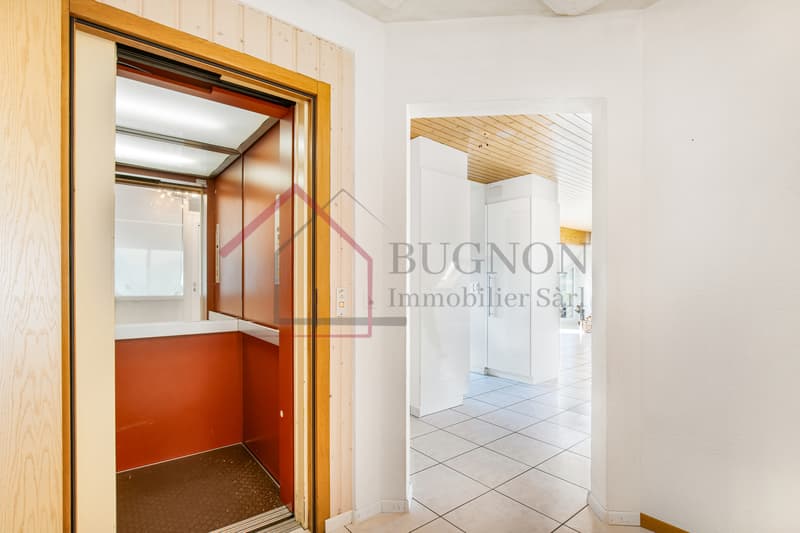 Entrée avec ascenseur dans l'appartement
