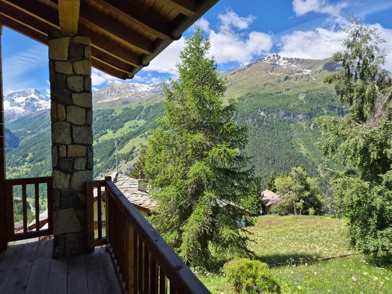 Chalet de caractère à Villa (Evolène) - Vue panoramique - Ensoleillement maximal (15)