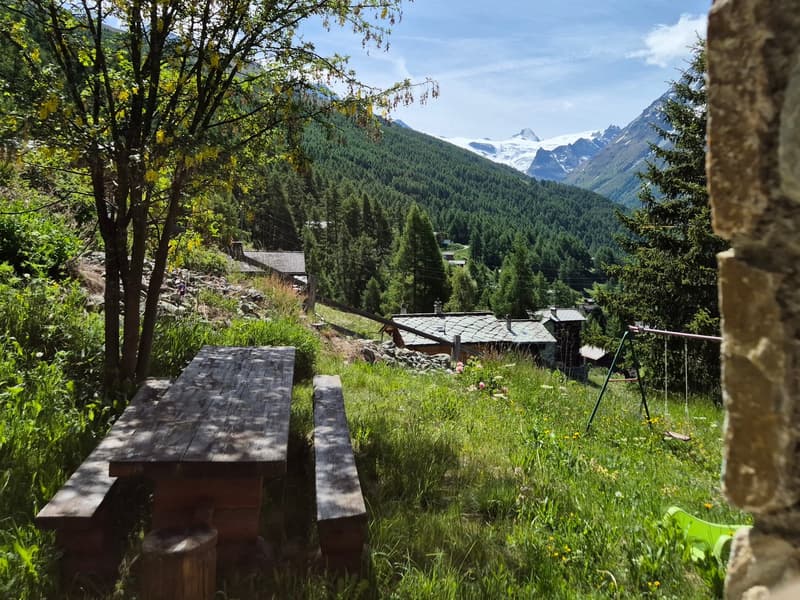Chalet de caractère à Villa (Evolène) - Vue panoramique - Ensoleillement maximal (12)