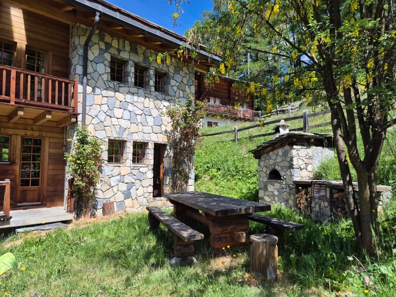Chalet de caractère à Villa (Evolène) - Vue panoramique - Ensoleillement maximal (10)