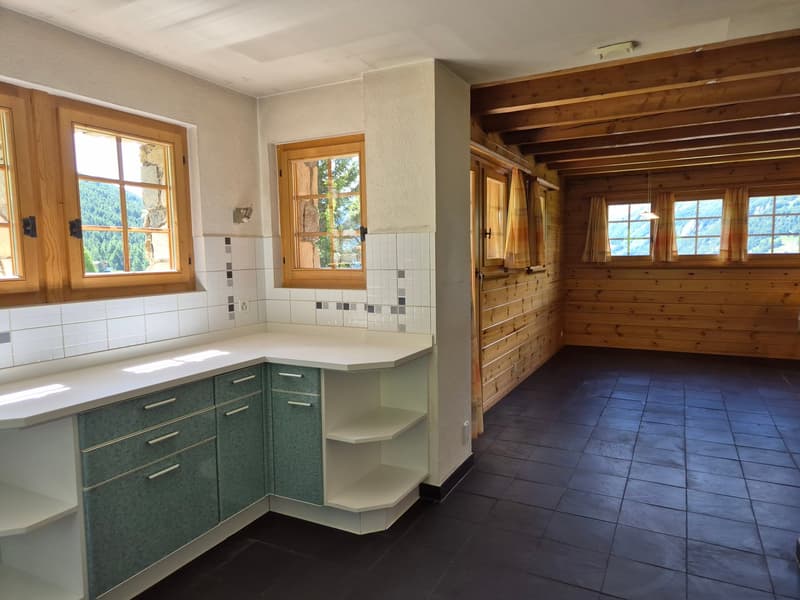 Chalet de caractère à Villa (Evolène) - Vue panoramique - Ensoleillement maximal (4)