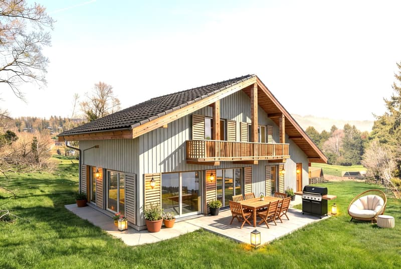 VILLA B - A VENDRE - Villa/Chalet sur plans - (à deux pas de la Vue des Alpes) (1)