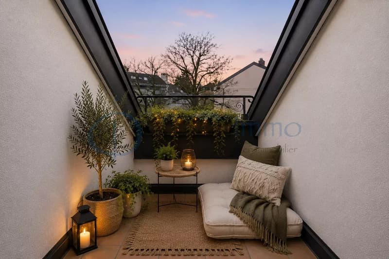 Charming attic in the heart of Bernex village (2)