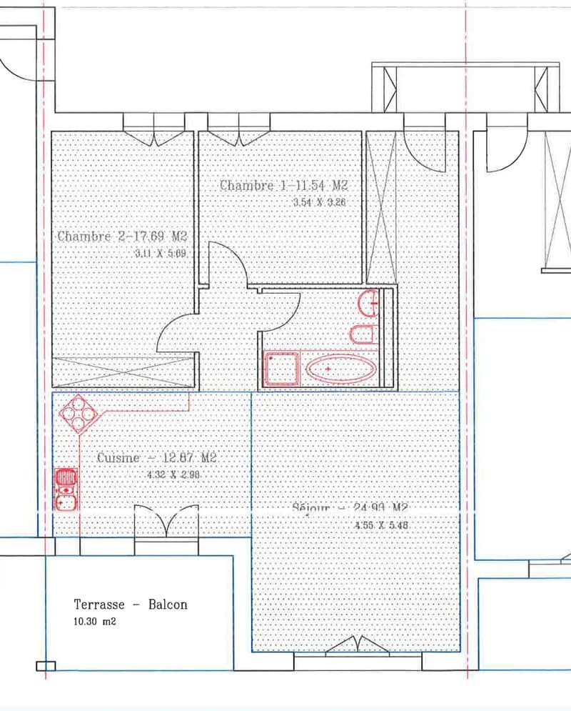 Appartement 3.5 pces au dernier étage (2)
