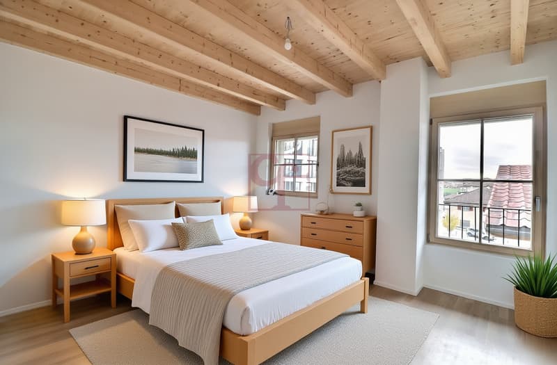 Simulation d'ameublement d'une des chambres à coucher