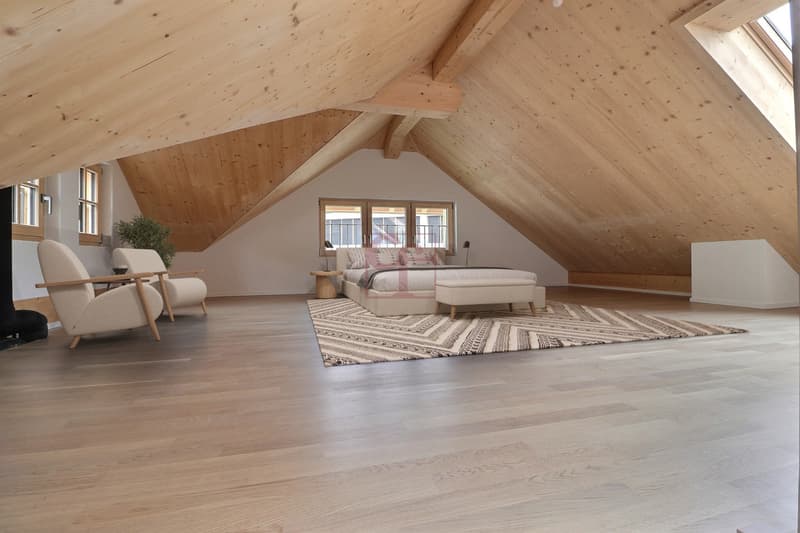 Simulation d'ameublement de la mezzanine de 26m2