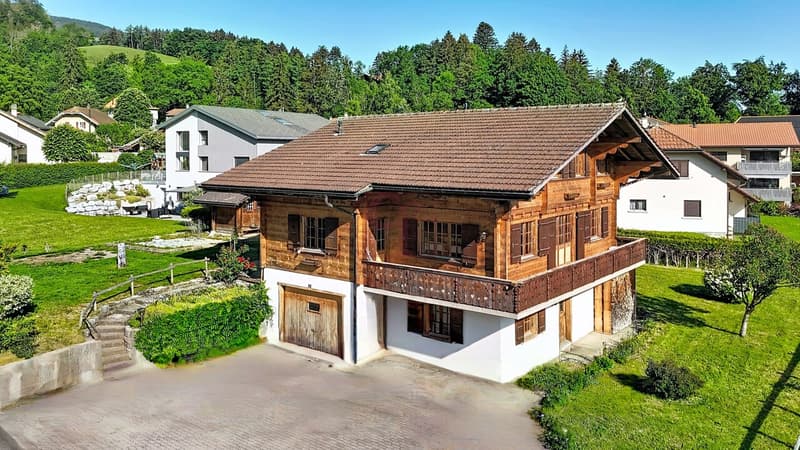 Chalet vue drône