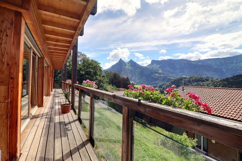 Terrasse avec vue sur le Moléson