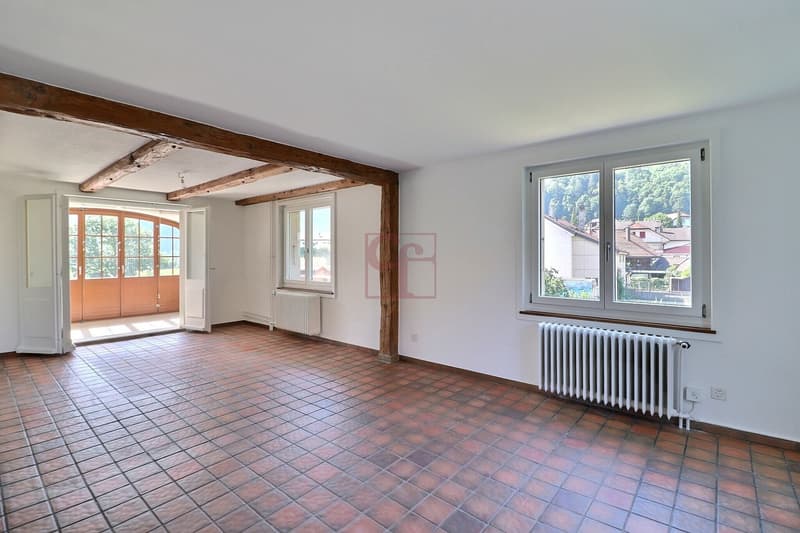 Ampio appartamento di 2.5 locali (circa 75 m2) con bel giardino alberato (12)