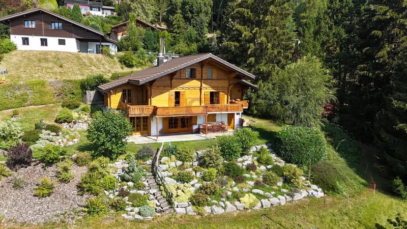 Chalet en madrier à Crésuz à 20 min de Bulle (1)