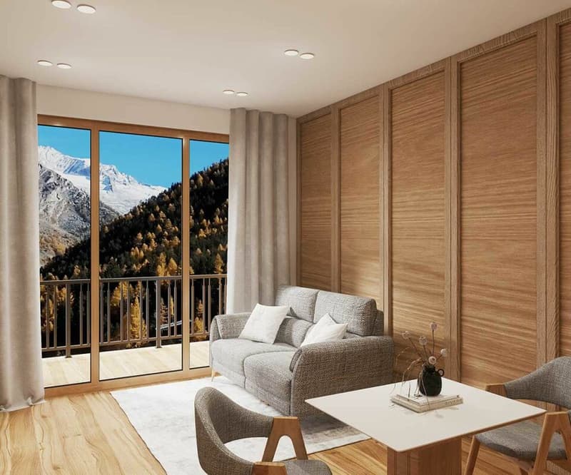 Dom 4545 - Besitzen Sie Ihr exklusives Hotelstudio oder Ihre Hotelsuite in Saas-Fee - betrieben von Dorint Hotels & Resorts. 2.5 Zimmer 111 (3)