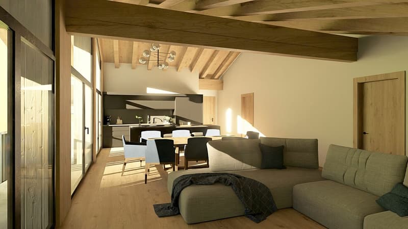 Spring Saas-Grund new attic apartment. Wellness in the house. (11)