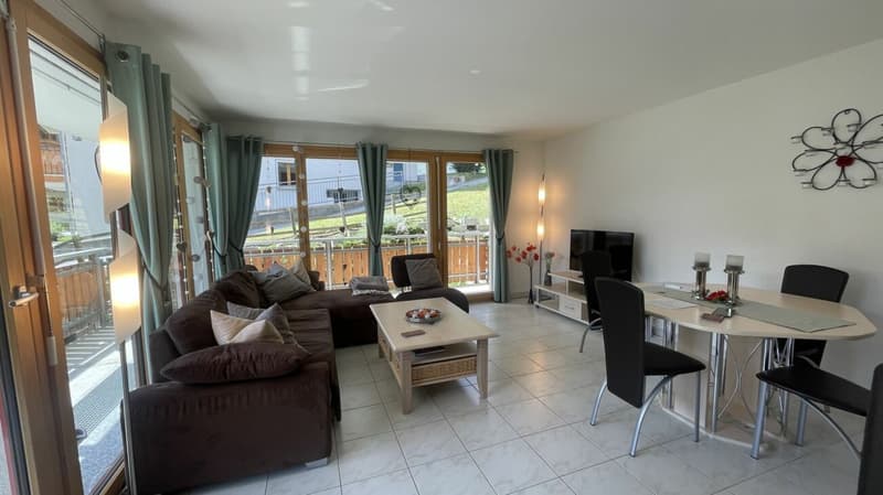 Snowfun B 3.5 bedroom garden apartment 150 meters from Staffelwald, Ski-Lift. Ski in ski out. (3)