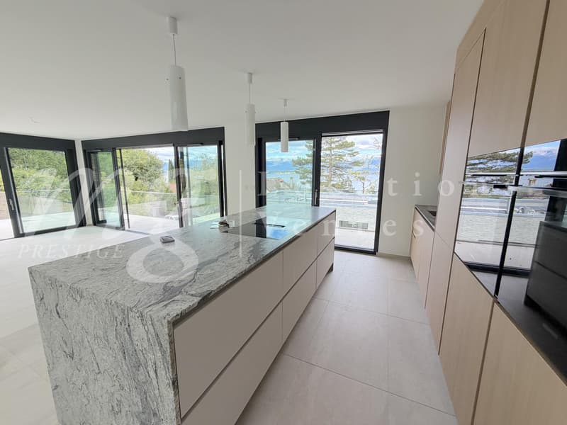 SUPERBE MAISON CONTEMPORAINE NEUVE DE 280 m2 - AVEC VUE LAC !! LARGE TERRASSE - + PROCHE LAC & PLAGE (7)