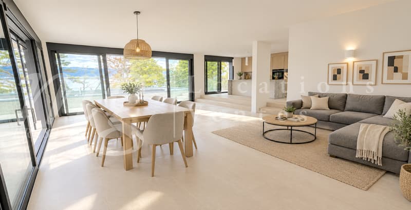 SUPERBE MAISON CONTEMPORAINE NEUVE DE 280 m2 - AVEC VUE LAC !! LARGE TERRASSE - + PROCHE LAC & PLAGE (6)
