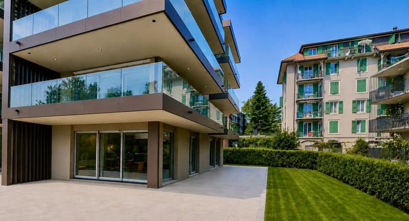 Appartement de luxe et jardin au centre de Pully (1)