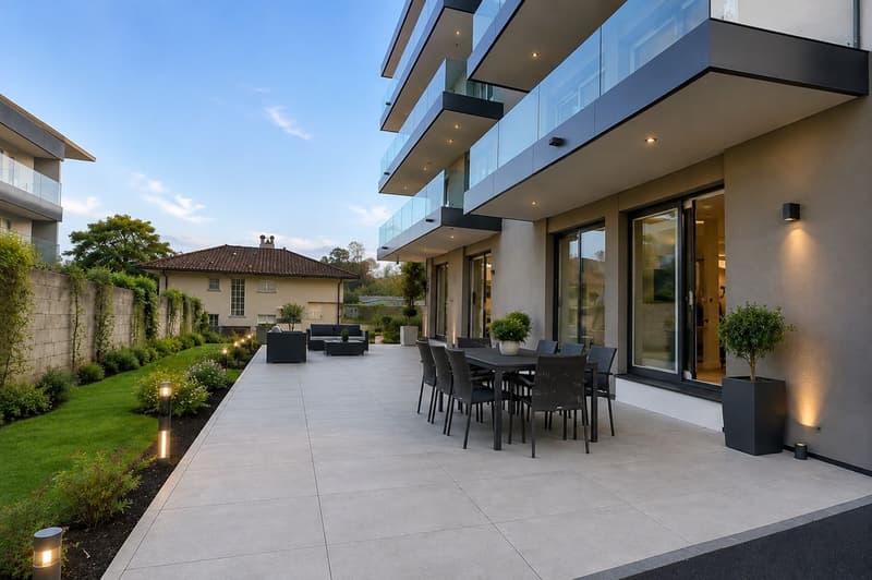 Appartement de luxe et jardin au centre de Pully (2)