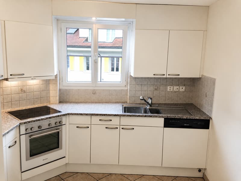 Appartement calme de 4 pièces au rez-de-chaussée avec espace de séjour spacieux (4)