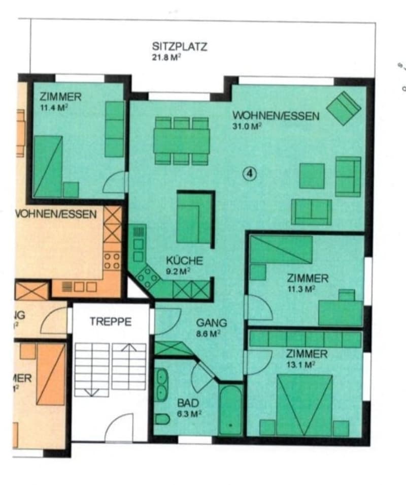 Appartement en rez-de-chaussée de 4,5 pièces lumineux avec espace de jardin (14)
