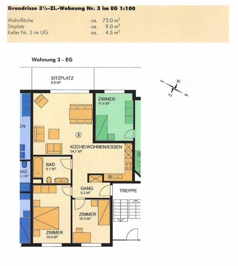 Helle 3.5-Zimmer-Gartenwohnung (10)