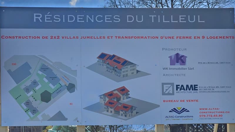 SOLD - 9 new apartments PPE with 3.5 to 4.5 rooms for sale in Grens from CHF 695’000.– (4)