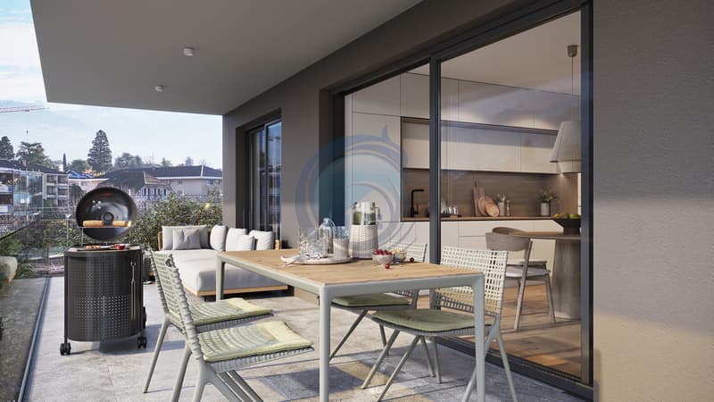 Bello appartamento di 4,5 locali nuovo al pianterreno con giardino (11)