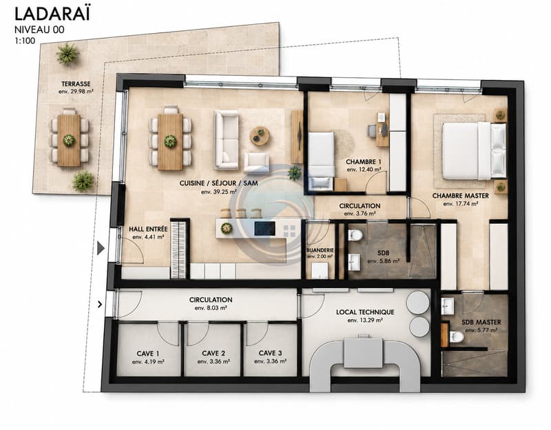 APPARTEMENT NEUF DE 3,5 PIÈCES AVEC TERRASSE (5)