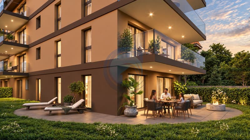 BEL APPARTEMENT DE 4.5 PIÈCES NEUF AU REZ-DE-CHAUSSÉE AVEC JARDIN (2)