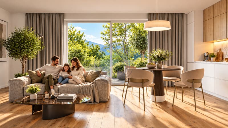 BEL APPARTEMENT DE 4.5 PIÈCES NEUF AU REZ-DE-CHAUSSÉE AVEC JARDIN (6)