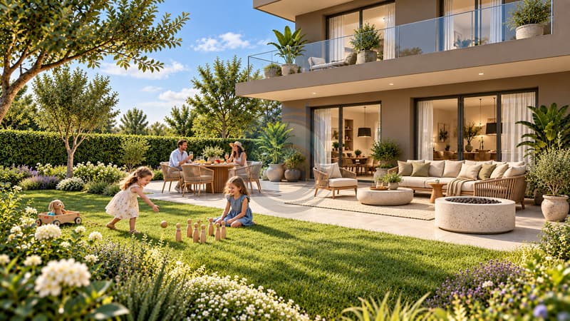BEL APPARTEMENT DE 4.5 PIÈCES NEUF AU REZ-DE-CHAUSSÉE AVEC JARDIN (1)