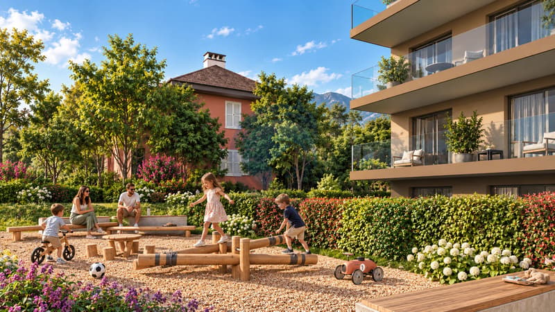 BEL APPARTEMENT DE 4.5 PIÈCES NEUF AU REZ-DE-CHAUSSÉE AVEC JARDIN (4)
