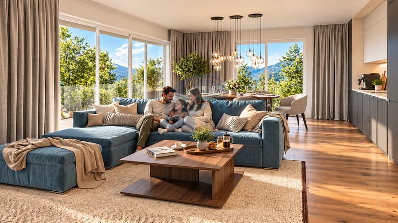 BEL APPARTEMENT DE 4.5 PIÈCES NEUF AU REZ-DE-CHAUSSÉE AVEC JARDIN (6)