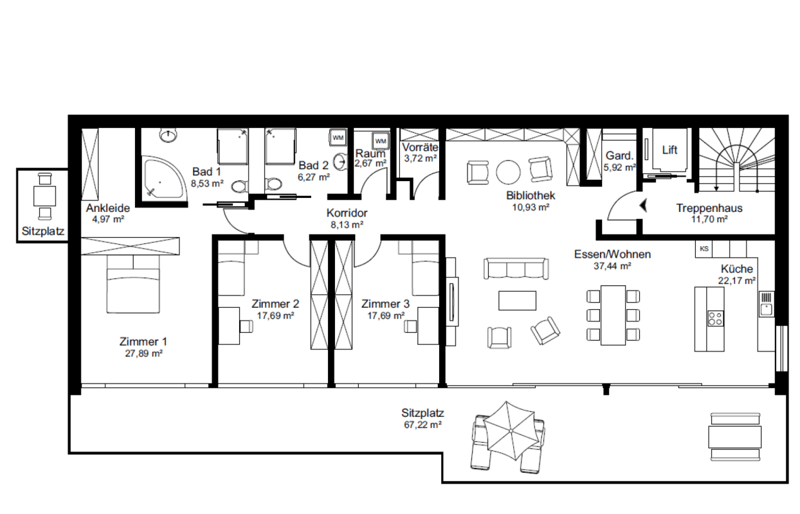 Appartement en terrasse avec une vue rêveuse sur l'Alpstein (16)