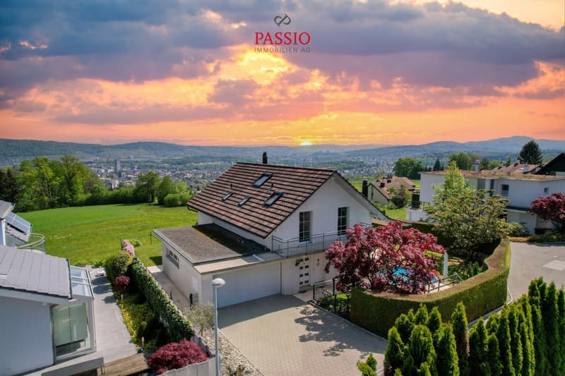 Wohntraum nahe Zürich: Einzigartiges 5,5 (2.5)-Zimmer Einfamilienhaus mit unverbaubarer Weitsicht und grosszügigem Garten (1)