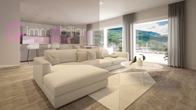 Monthey - new construction - 4.5 rooms of 121m2 on the 2nd floor (1)