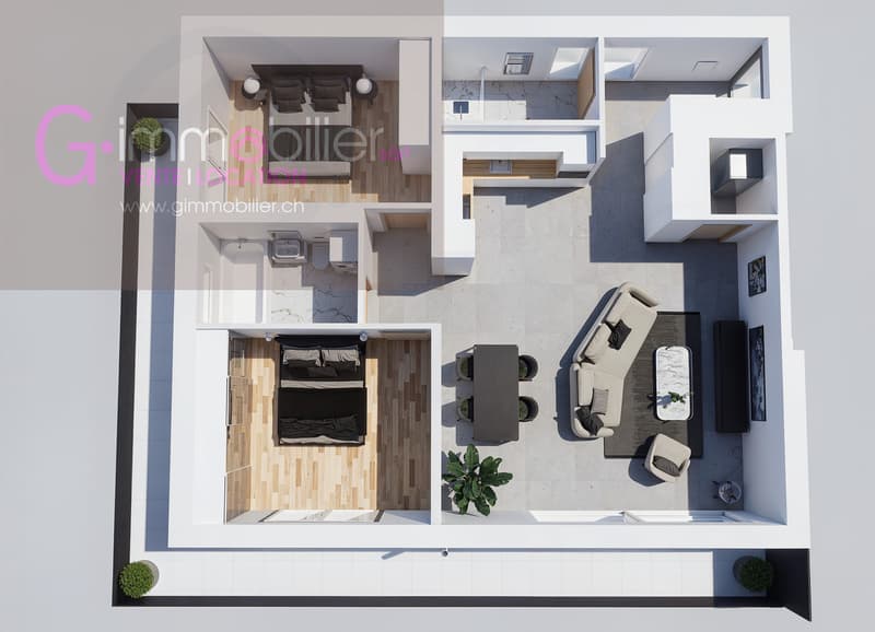 For sale in Monthey, 3.5 rooms of 104m2 on the 1st floor (6)