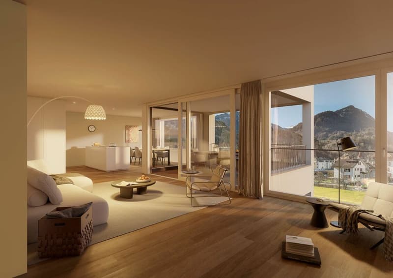 Appartement exclusif de 3,5 pièces au centre d'Interlaken, nouvelle construction Guisan Park (2)