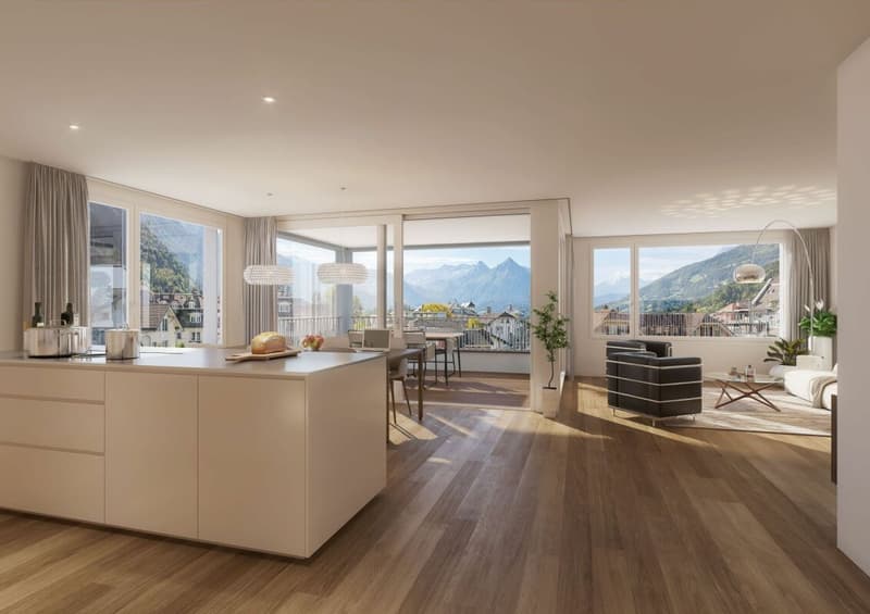 Appartement exclusif de 3 pièces au centre d'Interlaken, nouvelle construction Guisan Park (3)