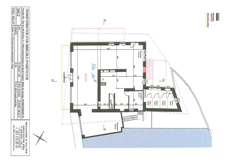 Living room, kitchen, 2 bedrooms, 2 bathrooms, balcony, showroom, cellar